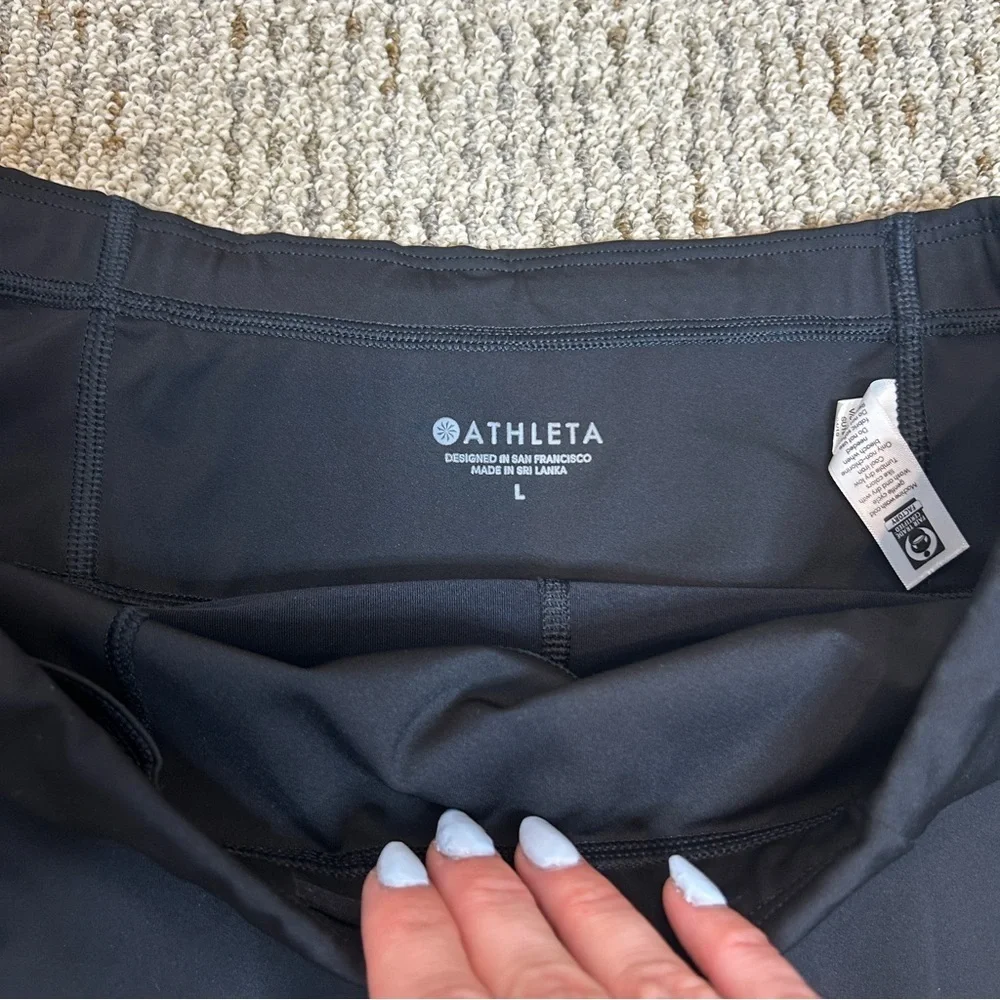 Athleta Momentum Ruffle Skort Skirt Black Size Large - Picture 8 of 9